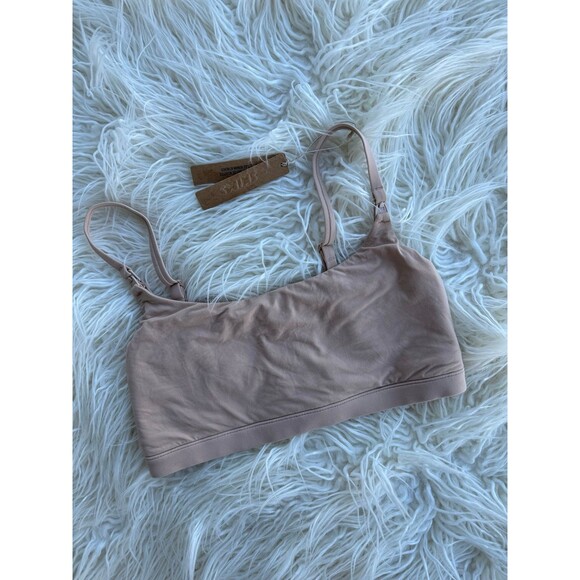 Skims Fits Everybody Maternity Nursing Bralette Clay Size Small - Picture 5 of 10